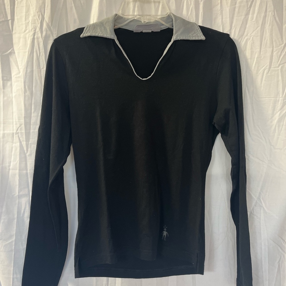 Smartwool Women’s Collared Long Sleeve Shirt XS Black